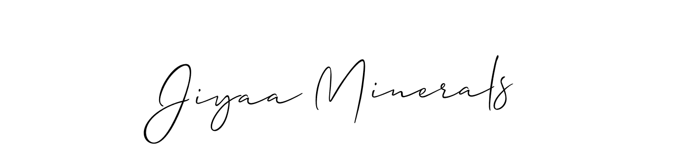 Design your own signature with our free online signature maker. With this signature software, you can create a handwritten (Allison_Script) signature for name Jiyaa Minerals. Jiyaa Minerals signature style 2 images and pictures png