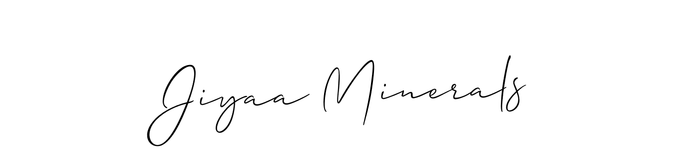 How to make Jiyaa Minerals signature? Allison_Script is a professional autograph style. Create handwritten signature for Jiyaa Minerals name. Jiyaa Minerals signature style 2 images and pictures png