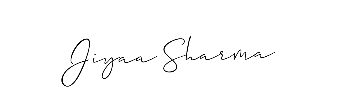 if you are searching for the best signature style for your name Jiyaa Sharma. so please give up your signature search. here we have designed multiple signature styles  using Allison_Script. Jiyaa Sharma signature style 2 images and pictures png