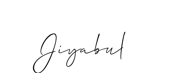 Jiyabul stylish signature style. Best Handwritten Sign (Allison_Script) for my name. Handwritten Signature Collection Ideas for my name Jiyabul. Jiyabul signature style 2 images and pictures png