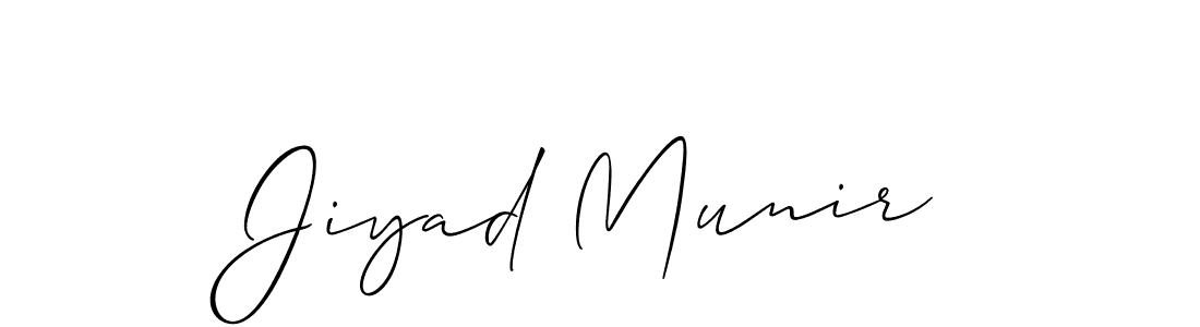 Similarly Allison_Script is the best handwritten signature design. Signature creator online .You can use it as an online autograph creator for name Jiyad Munir. Jiyad Munir signature style 2 images and pictures png
