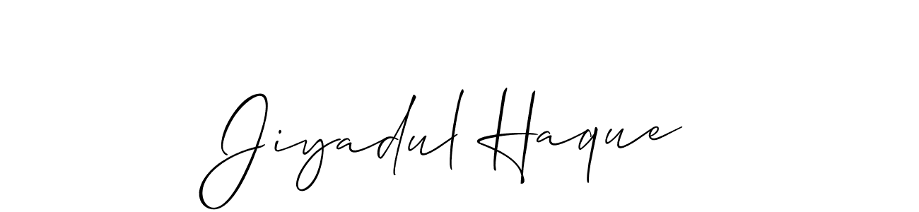 It looks lik you need a new signature style for name Jiyadul Haque. Design unique handwritten (Allison_Script) signature with our free signature maker in just a few clicks. Jiyadul Haque signature style 2 images and pictures png