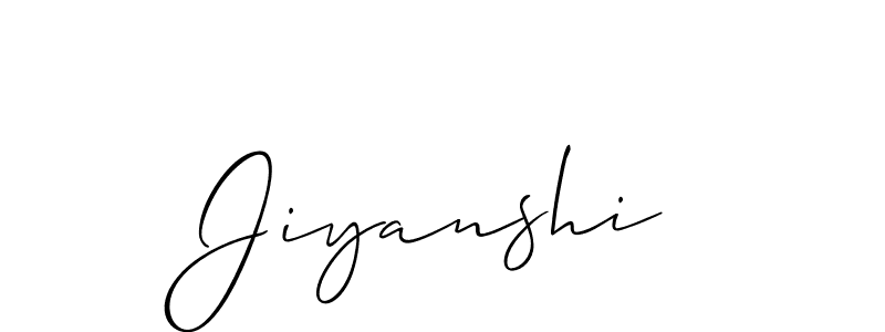 It looks lik you need a new signature style for name Jiyanshi. Design unique handwritten (Allison_Script) signature with our free signature maker in just a few clicks. Jiyanshi signature style 2 images and pictures png