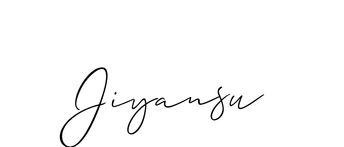 It looks lik you need a new signature style for name Jiyansu. Design unique handwritten (Allison_Script) signature with our free signature maker in just a few clicks. Jiyansu signature style 2 images and pictures png
