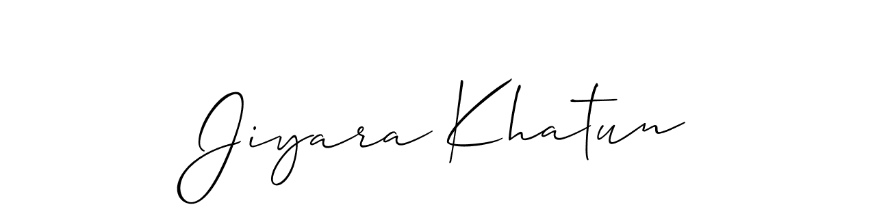 Allison_Script is a professional signature style that is perfect for those who want to add a touch of class to their signature. It is also a great choice for those who want to make their signature more unique. Get Jiyara Khatun name to fancy signature for free. Jiyara Khatun signature style 2 images and pictures png