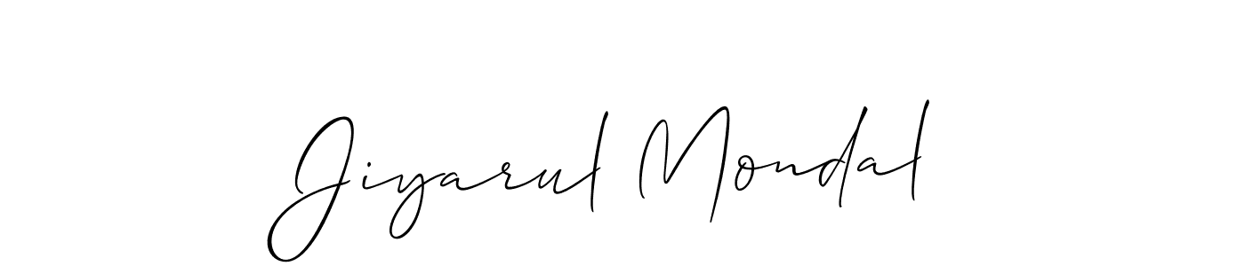 The best way (Allison_Script) to make a short signature is to pick only two or three words in your name. The name Jiyarul Mondal include a total of six letters. For converting this name. Jiyarul Mondal signature style 2 images and pictures png