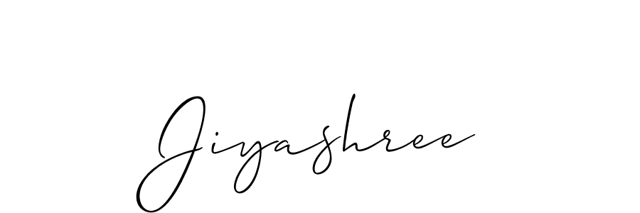 Create a beautiful signature design for name Jiyashree. With this signature (Allison_Script) fonts, you can make a handwritten signature for free. Jiyashree signature style 2 images and pictures png
