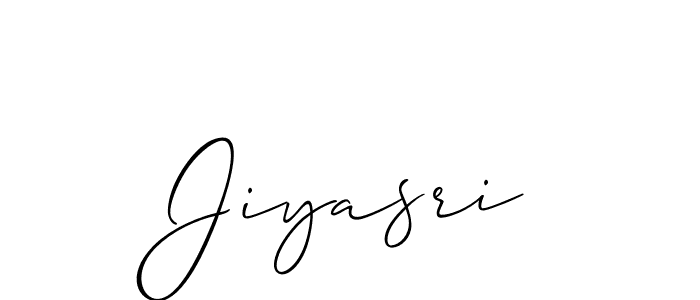Use a signature maker to create a handwritten signature online. With this signature software, you can design (Allison_Script) your own signature for name Jiyasri. Jiyasri signature style 2 images and pictures png