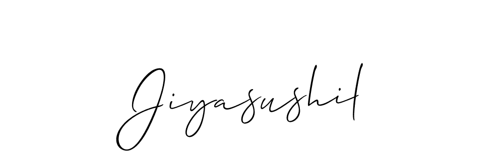 How to make Jiyasushil name signature. Use Allison_Script style for creating short signs online. This is the latest handwritten sign. Jiyasushil signature style 2 images and pictures png