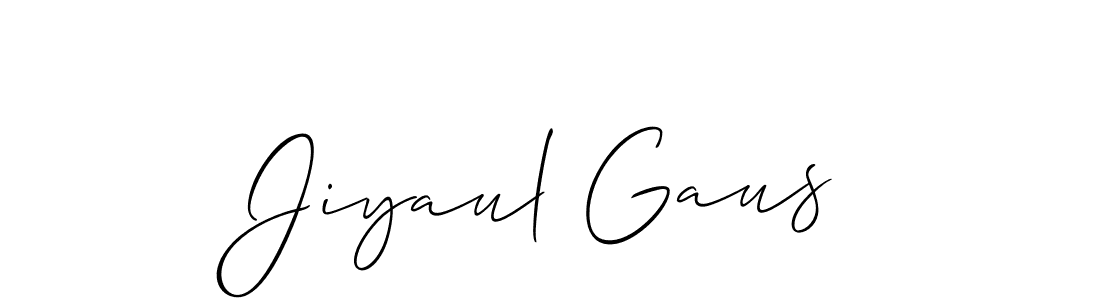 This is the best signature style for the Jiyaul Gaus name. Also you like these signature font (Allison_Script). Mix name signature. Jiyaul Gaus signature style 2 images and pictures png