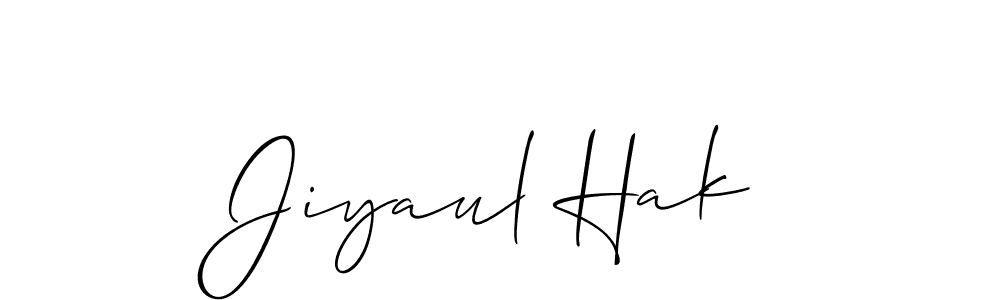 How to Draw Jiyaul Hak signature style? Allison_Script is a latest design signature styles for name Jiyaul Hak. Jiyaul Hak signature style 2 images and pictures png