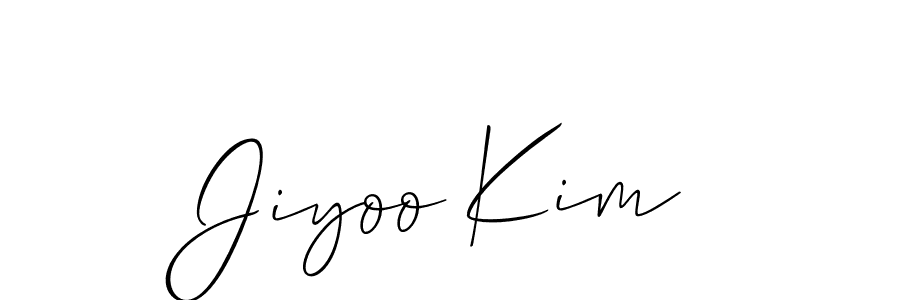 The best way (Allison_Script) to make a short signature is to pick only two or three words in your name. The name Jiyoo Kim include a total of six letters. For converting this name. Jiyoo Kim signature style 2 images and pictures png