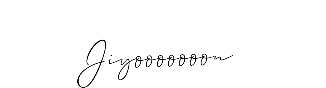 It looks lik you need a new signature style for name Jiyooooooon. Design unique handwritten (Allison_Script) signature with our free signature maker in just a few clicks. Jiyooooooon signature style 2 images and pictures png