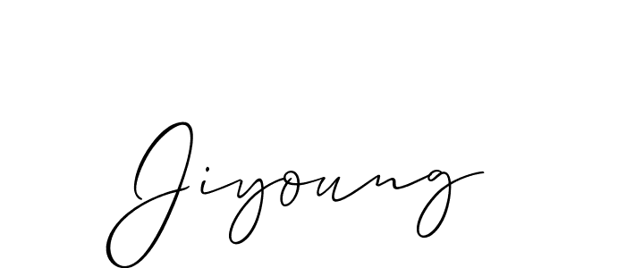 Also You can easily find your signature by using the search form. We will create Jiyoung name handwritten signature images for you free of cost using Allison_Script sign style. Jiyoung signature style 2 images and pictures png