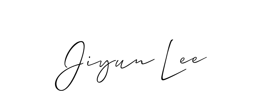 Also we have Jiyun Lee name is the best signature style. Create professional handwritten signature collection using Allison_Script autograph style. Jiyun Lee signature style 2 images and pictures png