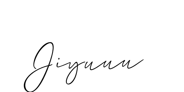 How to make Jiyuuu signature? Allison_Script is a professional autograph style. Create handwritten signature for Jiyuuu name. Jiyuuu signature style 2 images and pictures png