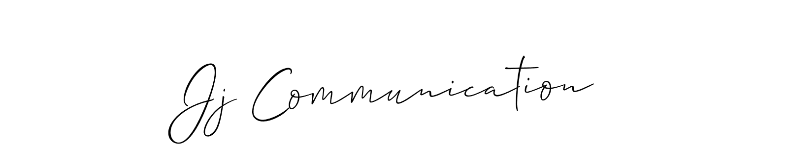 Jj Communication stylish signature style. Best Handwritten Sign (Allison_Script) for my name. Handwritten Signature Collection Ideas for my name Jj Communication. Jj Communication signature style 2 images and pictures png