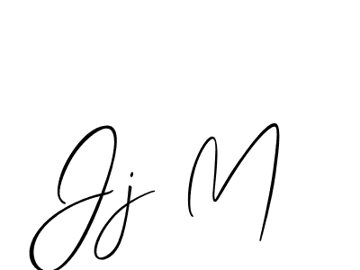 You should practise on your own different ways (Allison_Script) to write your name (Jj M) in signature. don't let someone else do it for you. Jj M signature style 2 images and pictures png