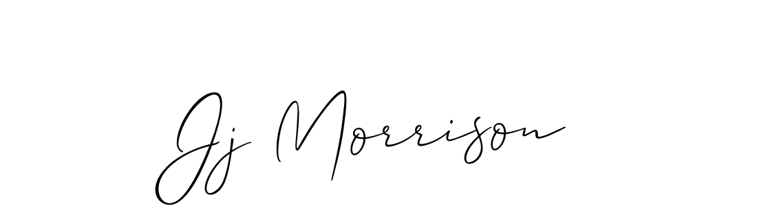 Use a signature maker to create a handwritten signature online. With this signature software, you can design (Allison_Script) your own signature for name Jj Morrison. Jj Morrison signature style 2 images and pictures png
