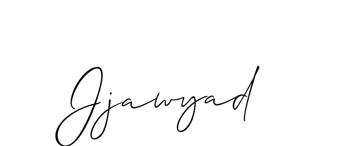 The best way (Allison_Script) to make a short signature is to pick only two or three words in your name. The name Jjawyad include a total of six letters. For converting this name. Jjawyad signature style 2 images and pictures png