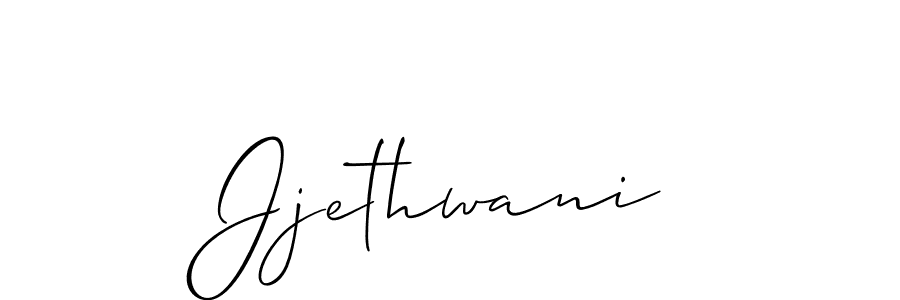 Make a beautiful signature design for name Jjethwani. With this signature (Allison_Script) style, you can create a handwritten signature for free. Jjethwani signature style 2 images and pictures png