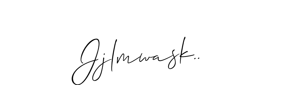 How to make Jjlmwask.. name signature. Use Allison_Script style for creating short signs online. This is the latest handwritten sign. Jjlmwask.. signature style 2 images and pictures png