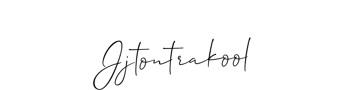 Similarly Allison_Script is the best handwritten signature design. Signature creator online .You can use it as an online autograph creator for name Jjtontrakool. Jjtontrakool signature style 2 images and pictures png