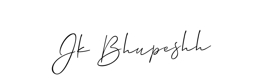 The best way (Allison_Script) to make a short signature is to pick only two or three words in your name. The name Jk Bhupeshh include a total of six letters. For converting this name. Jk Bhupeshh signature style 2 images and pictures png