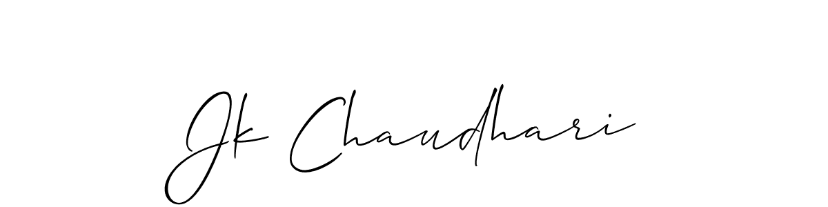 if you are searching for the best signature style for your name Jk Chaudhari. so please give up your signature search. here we have designed multiple signature styles  using Allison_Script. Jk Chaudhari signature style 2 images and pictures png