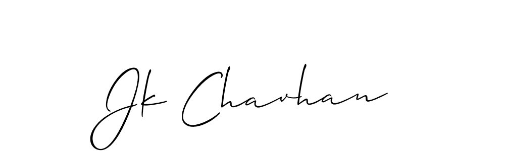 How to make Jk Chavhan name signature. Use Allison_Script style for creating short signs online. This is the latest handwritten sign. Jk Chavhan signature style 2 images and pictures png