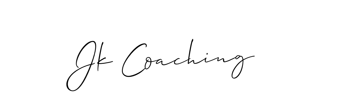 This is the best signature style for the Jk Coaching name. Also you like these signature font (Allison_Script). Mix name signature. Jk Coaching signature style 2 images and pictures png