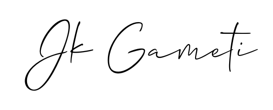 Transform the name Jk Gameti into a signature masterpiece using Allison_Script font. Ideal for photographers, artists, and creators looking for watermarks. Jk Gameti signature style 2 images and pictures png