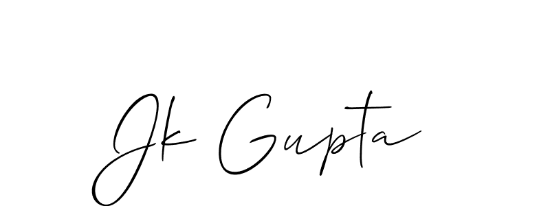 Design your own signature with our free online signature maker. With this signature software, you can create a handwritten (Allison_Script) signature for name Jk Gupta. Jk Gupta signature style 2 images and pictures png