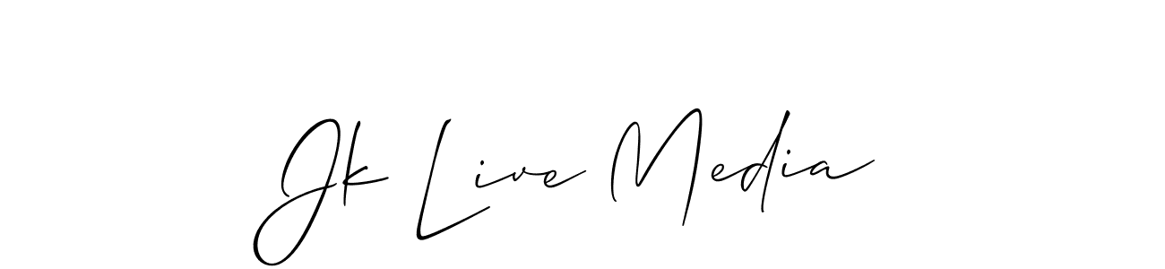 Similarly Allison_Script is the best handwritten signature design. Signature creator online .You can use it as an online autograph creator for name Jk Live Media. Jk Live Media signature style 2 images and pictures png