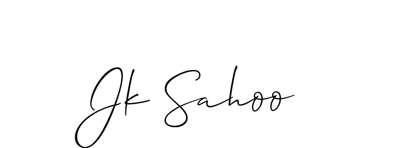 Jk Sahoo stylish signature style. Best Handwritten Sign (Allison_Script) for my name. Handwritten Signature Collection Ideas for my name Jk Sahoo. Jk Sahoo signature style 2 images and pictures png