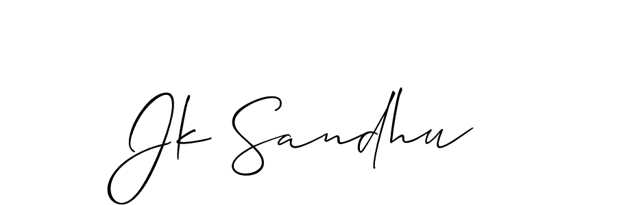 How to make Jk Sandhu name signature. Use Allison_Script style for creating short signs online. This is the latest handwritten sign. Jk Sandhu signature style 2 images and pictures png