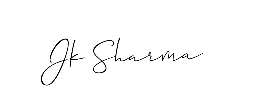 The best way (Allison_Script) to make a short signature is to pick only two or three words in your name. The name Jk Sharma include a total of six letters. For converting this name. Jk Sharma signature style 2 images and pictures png