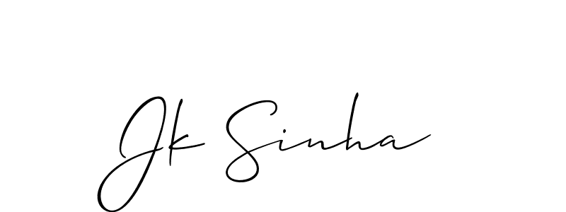 if you are searching for the best signature style for your name Jk Sinha. so please give up your signature search. here we have designed multiple signature styles  using Allison_Script. Jk Sinha signature style 2 images and pictures png