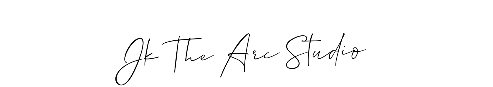 Use a signature maker to create a handwritten signature online. With this signature software, you can design (Allison_Script) your own signature for name Jk The Arc Studio. Jk The Arc Studio signature style 2 images and pictures png