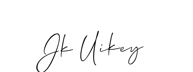 Design your own signature with our free online signature maker. With this signature software, you can create a handwritten (Allison_Script) signature for name Jk Uikey. Jk Uikey signature style 2 images and pictures png