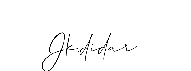 You can use this online signature creator to create a handwritten signature for the name Jk.didar. This is the best online autograph maker. Jk.didar signature style 2 images and pictures png