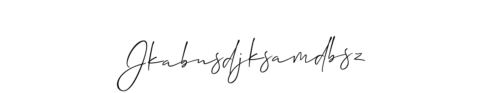 Also we have Jkabnsdjksamdbsz name is the best signature style. Create professional handwritten signature collection using Allison_Script autograph style. Jkabnsdjksamdbsz signature style 2 images and pictures png