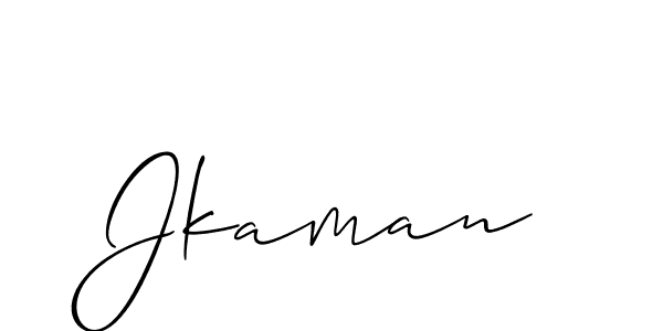 It looks lik you need a new signature style for name Jkaman. Design unique handwritten (Allison_Script) signature with our free signature maker in just a few clicks. Jkaman signature style 2 images and pictures png