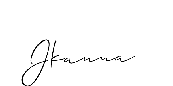 It looks lik you need a new signature style for name Jkanna. Design unique handwritten (Allison_Script) signature with our free signature maker in just a few clicks. Jkanna signature style 2 images and pictures png