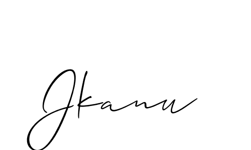 How to make Jkanu signature? Allison_Script is a professional autograph style. Create handwritten signature for Jkanu name. Jkanu signature style 2 images and pictures png