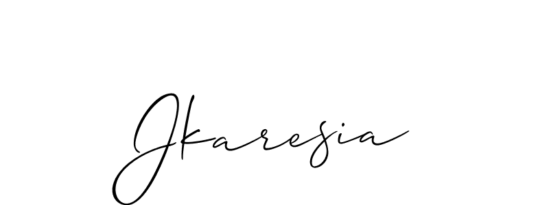 Jkaresia stylish signature style. Best Handwritten Sign (Allison_Script) for my name. Handwritten Signature Collection Ideas for my name Jkaresia. Jkaresia signature style 2 images and pictures png
