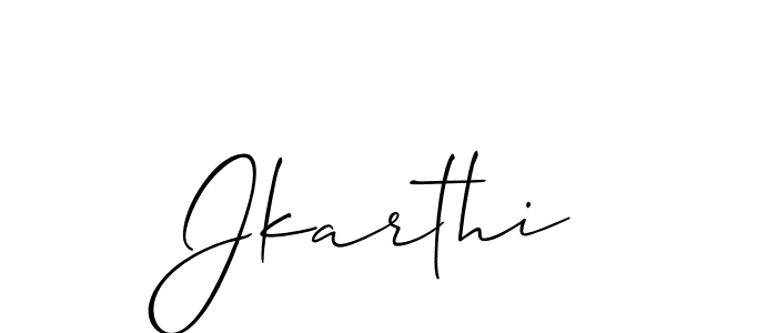 Create a beautiful signature design for name Jkarthi. With this signature (Allison_Script) fonts, you can make a handwritten signature for free. Jkarthi signature style 2 images and pictures png