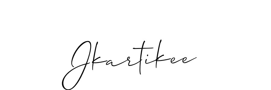 Allison_Script is a professional signature style that is perfect for those who want to add a touch of class to their signature. It is also a great choice for those who want to make their signature more unique. Get Jkartikee name to fancy signature for free. Jkartikee signature style 2 images and pictures png