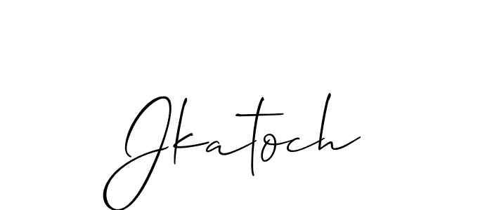 Create a beautiful signature design for name Jkatoch. With this signature (Allison_Script) fonts, you can make a handwritten signature for free. Jkatoch signature style 2 images and pictures png