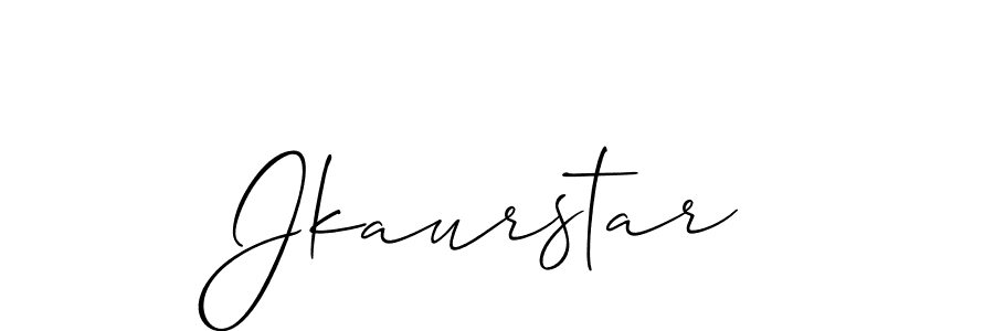 Make a beautiful signature design for name Jkaurstar. With this signature (Allison_Script) style, you can create a handwritten signature for free. Jkaurstar signature style 2 images and pictures png